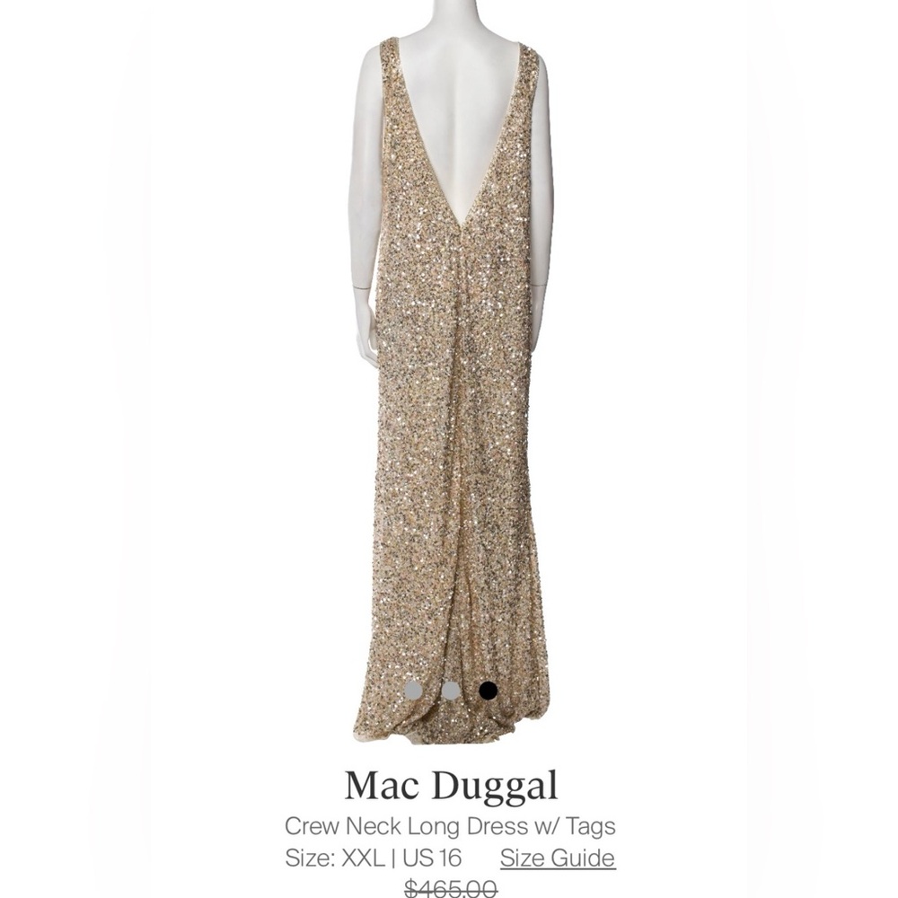 Mac Duggal Cream Evening Dress